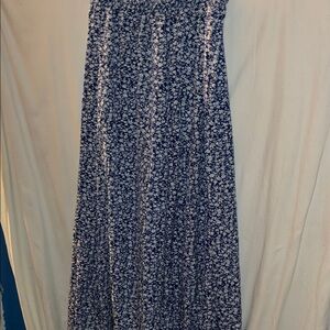 SHEIN Elegant Floral Royal Blue Pants